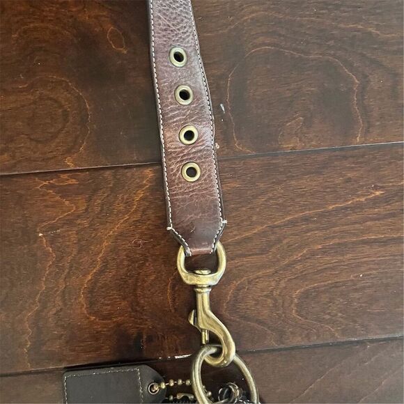 Vintage 1990s Coach Signature Brown Leather Crossbody Bucket Bag BRAND NEW Clean - Picture 6 of 10